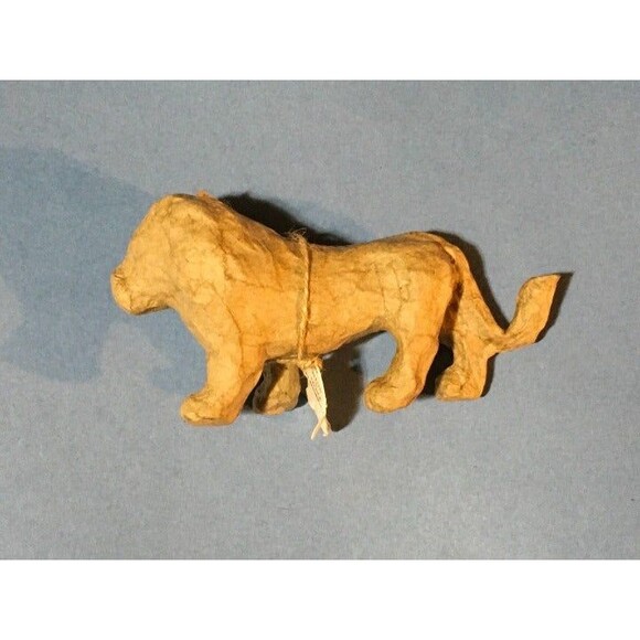 Paper Mache Figurine 4.5"-Lion - Picture 1 of 1